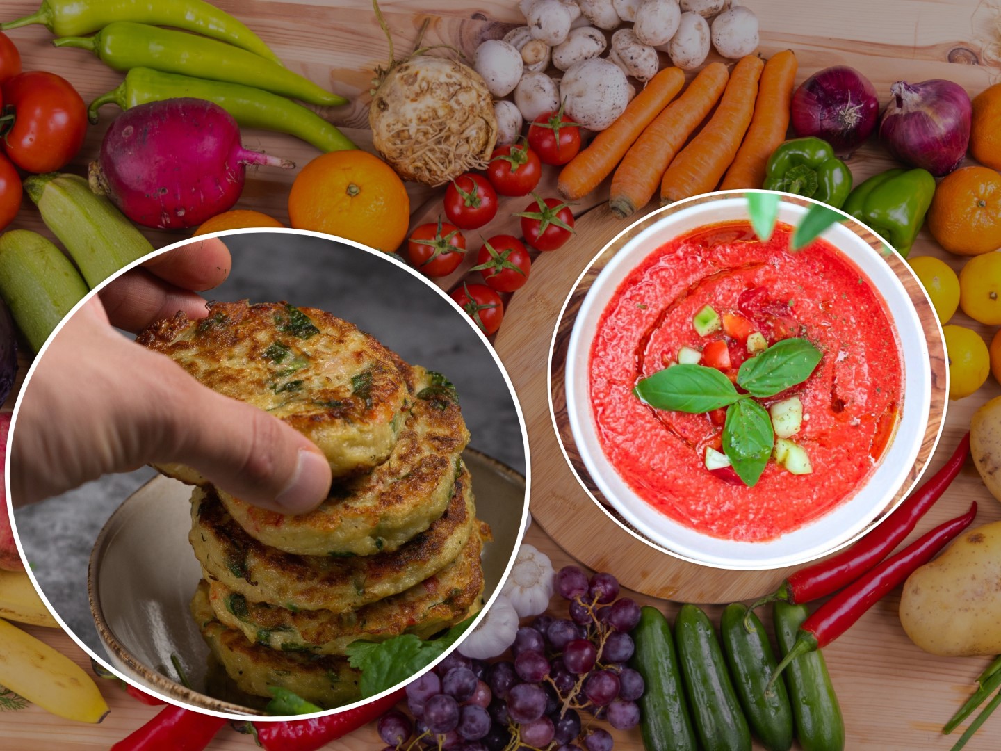 potato pancakes and lyutenitsa sauce